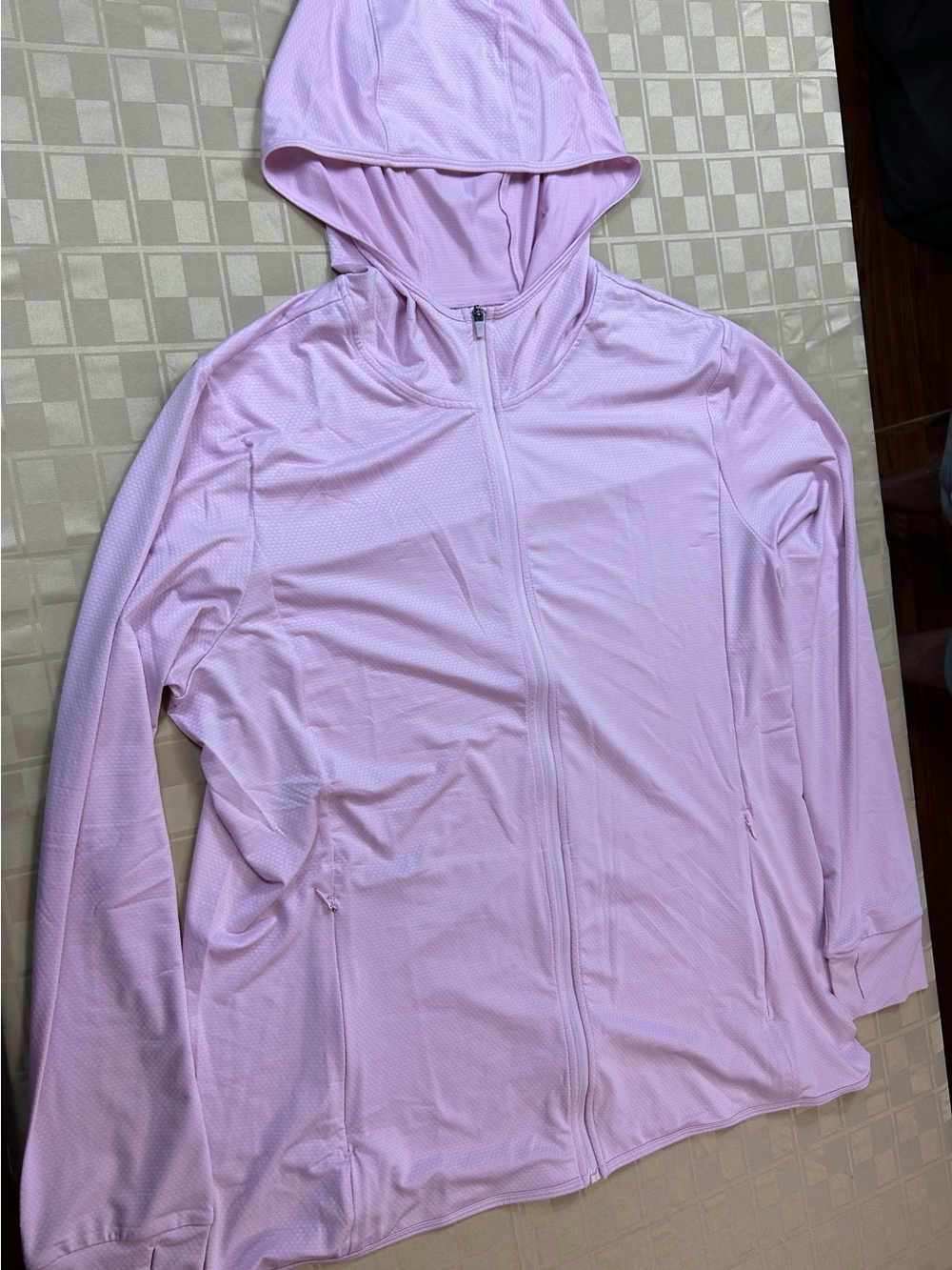 Sun Protection Jacket | Mauve Purple | XL | Full Front Zipper Thumb Holes Pocket